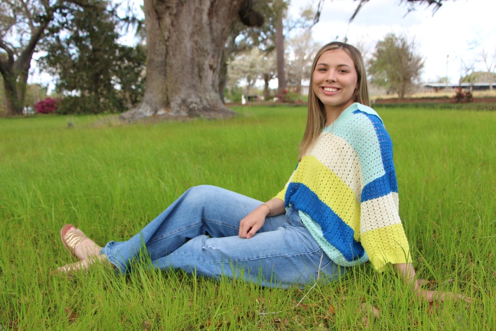 BLOCK CROCHET KNITTED SWEATER - SMALL