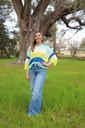 BLOCK CROCHET KNITTED SWEATER - SMALL