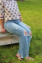 SHORT SLEEVE RIBBION DETAIL -XS