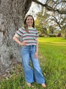 STRIPED CROCHET TOP - SMALL