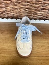 BLUE FLORAL LEATHER SNEAKER - 6