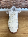 BLUE FLORAL LEATHER SNEAKER - 6