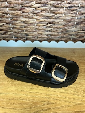 MIA BLACK TWO STRAP SANDAL