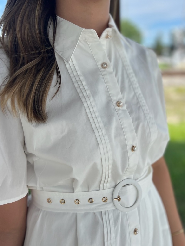 WHITE FAIRFAX MINI DRESS