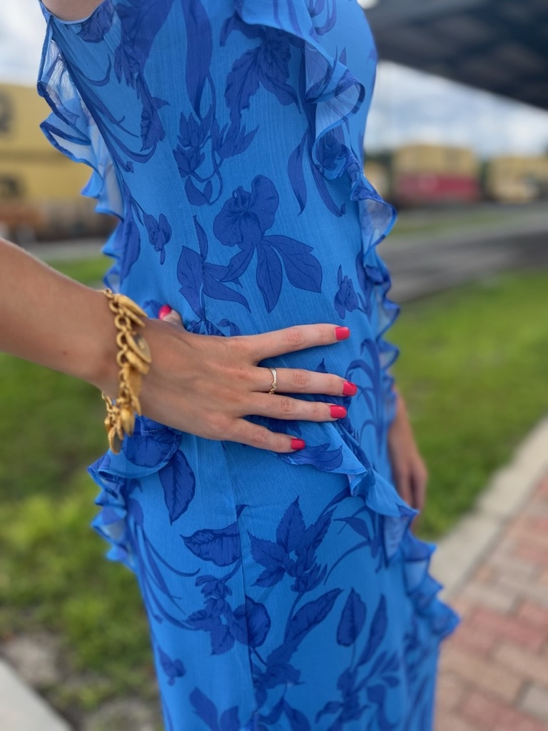 JEANNE RUFFLE MAXI DRESS