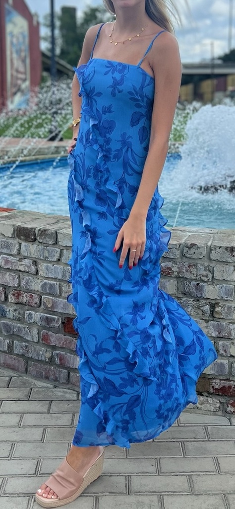 JEANNE RUFFLE MAXI DRESS