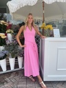 MELODY DROP WAIST MIDI DRESS PINK