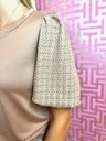 PUFFED SLEEVE TOP TRUFFLE