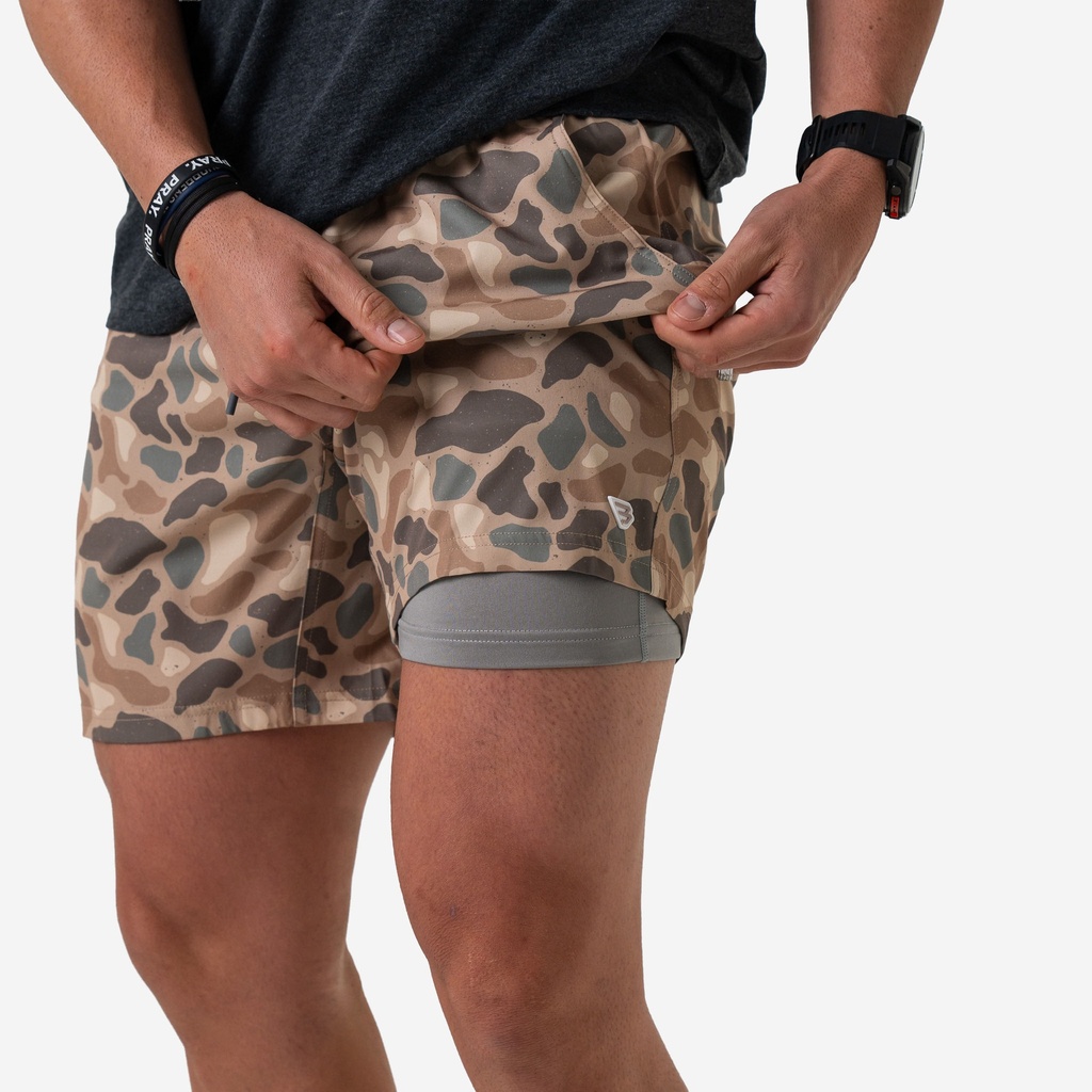 PINTAIL CAMO ATHLETIC SHORTS