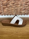 WHITE METALIC SANDAL - 10