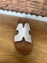 WHITE METALIC SANDAL - 10