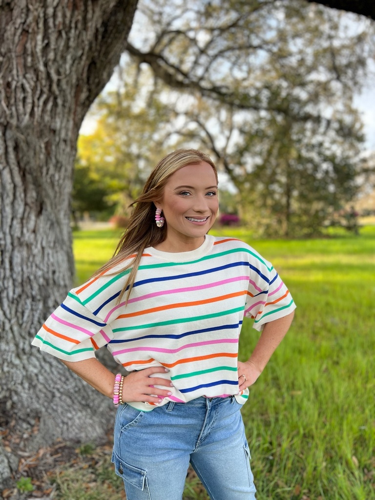 MULTI STRIPED SWEATER