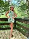 TWO-TONE PRINTED ROMPER