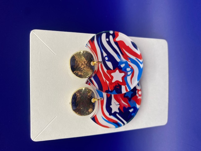 EARRING RED WHITE BLUE