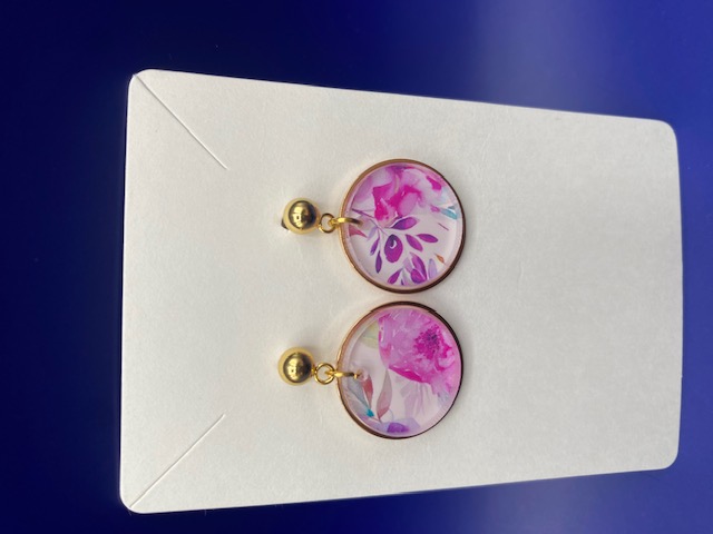 EARRING FLORAL DANGLE
