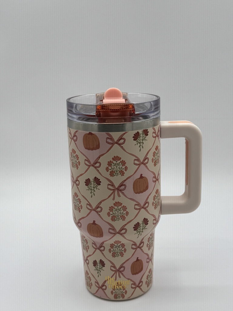20 oz PATCHWORK PUMPKIN TUMBLER