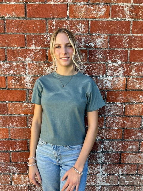 CROPPED CREW NECK TEE