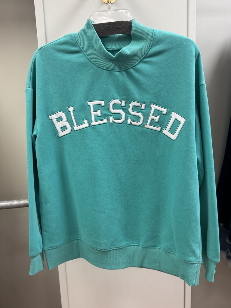 BLESSED MOCK NECK SWEATSHIRT