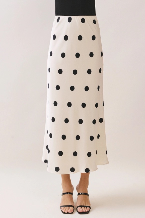 POLKA DOT MAXI SKIRT