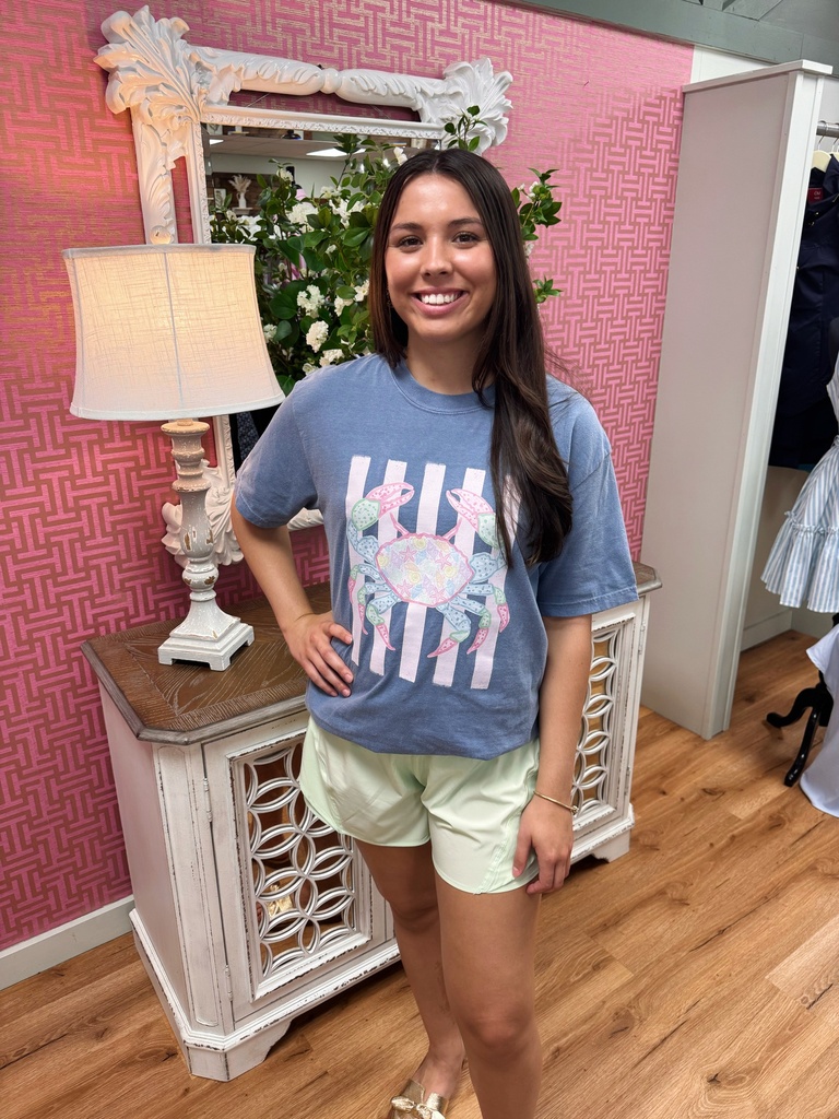 PREPPY TEE COASTAL CRAB