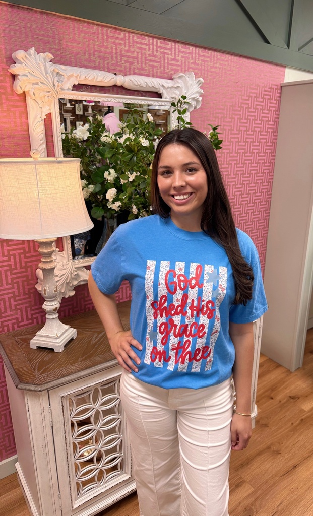 PREPPY TEE GOD SHED HIS GRACE