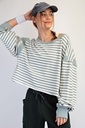 MINT STRIPED OPEN BACK TOP