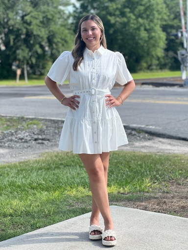 WHITE FAIRFAX MINI DRESS