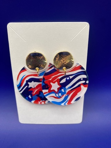 EARRING RED WHITE BLUE