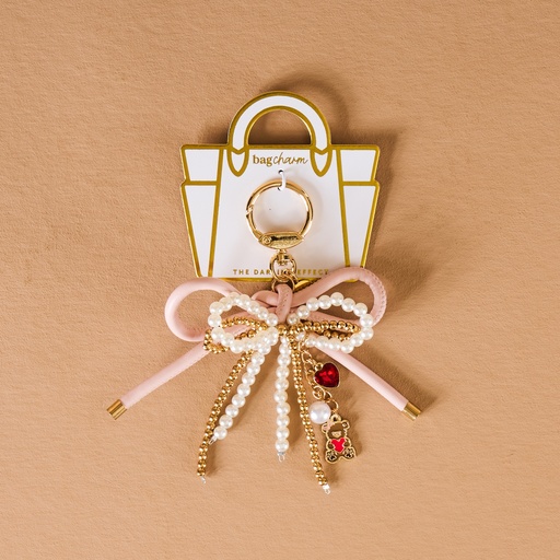 BOW PEARL BAG CHARM