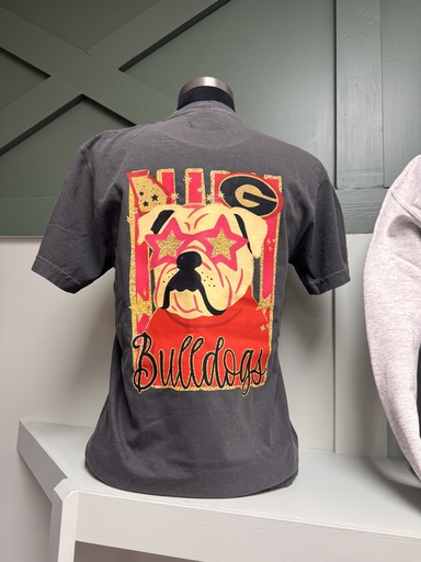 GLITZY BULLDOG TEE