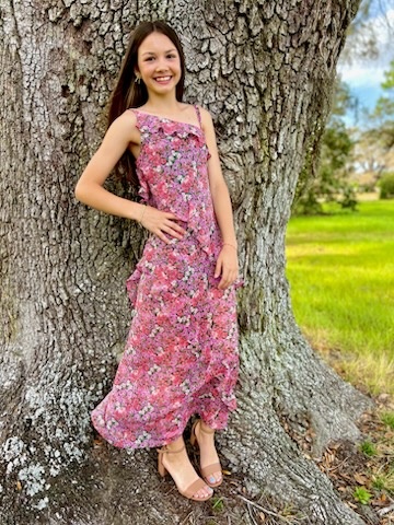 AMELIA RUFFLE DRESS